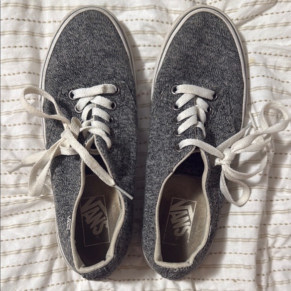 Vans Shoes - Vans Charcoal Gray Sneakers with White Laces